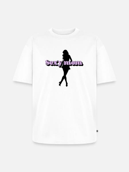 Sexy mom - Unisex Premium Oversized Organic T-Shirt - white