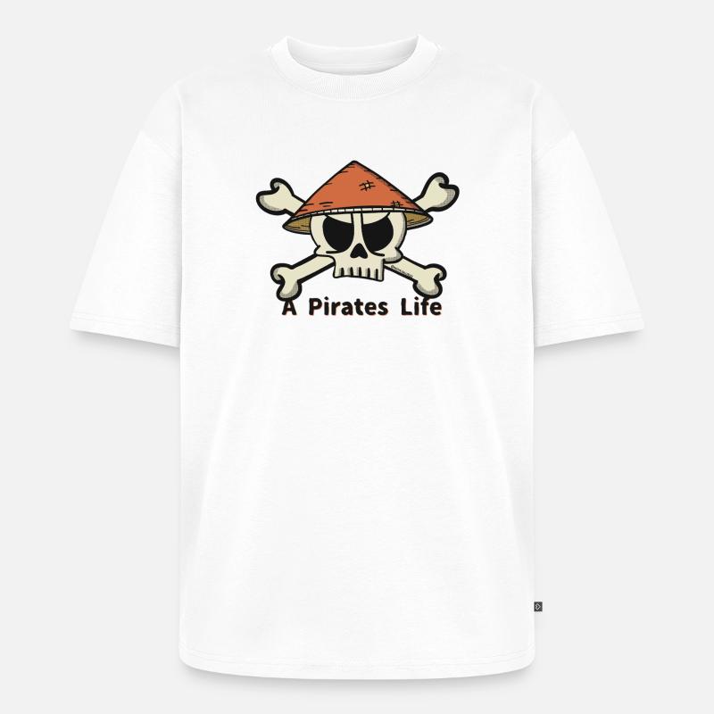 A Pirates Life logo - Unisex Premium Oversized Bio T-Shirt - Weiß