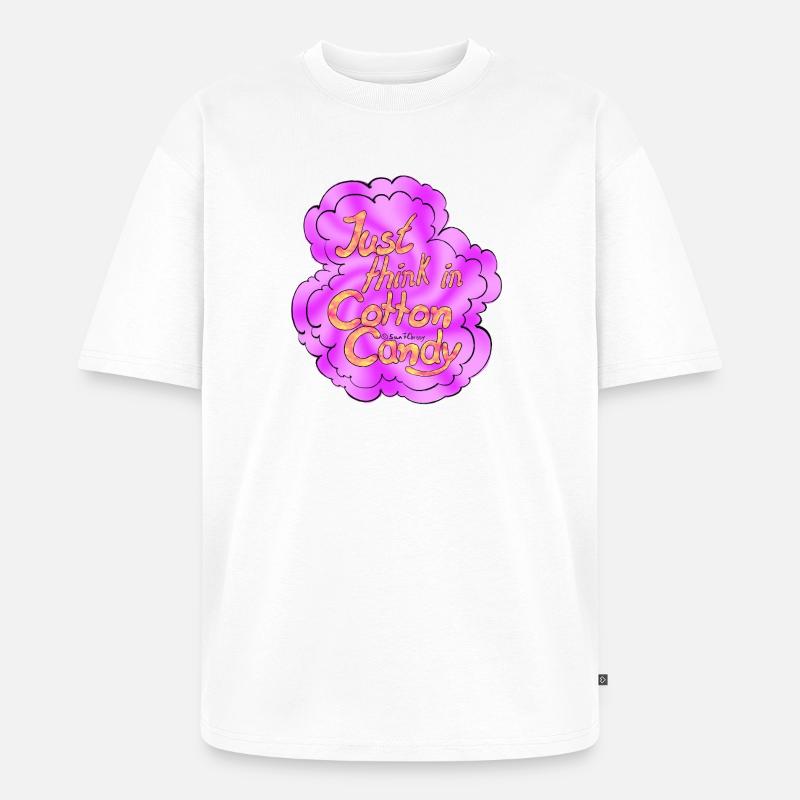 Cotton Candy Thinking Extra Shine - Unisex Premium Oversized Bio T-Shirt - Weiß