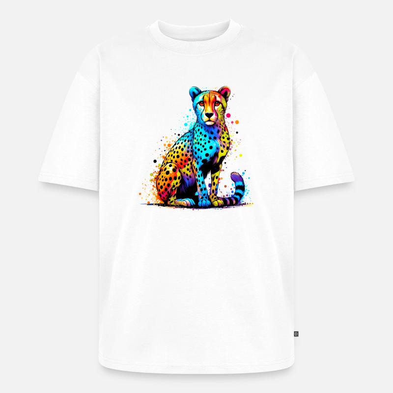 Gepard - Unisex Premium Oversized Bio T-Shirt - Weiß