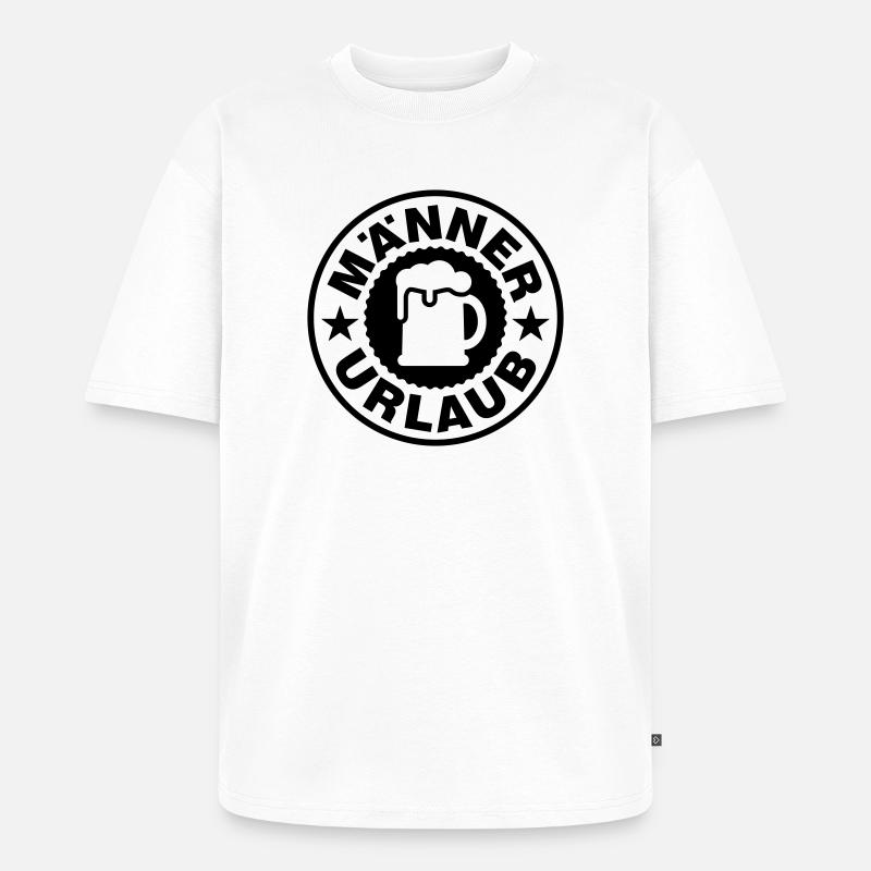Männer Urlaub Bier - Unisex Premium Oversized Bio T-Shirt - Weiß
