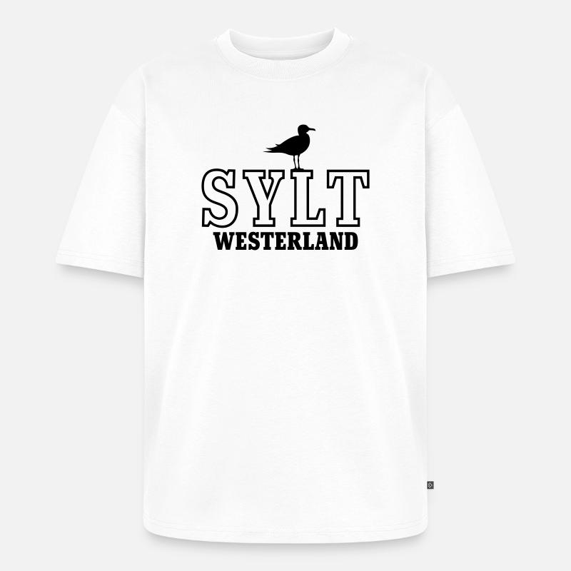 Sylt Westerland - Unisex Premium Oversized Bio T-Shirt - Weiß