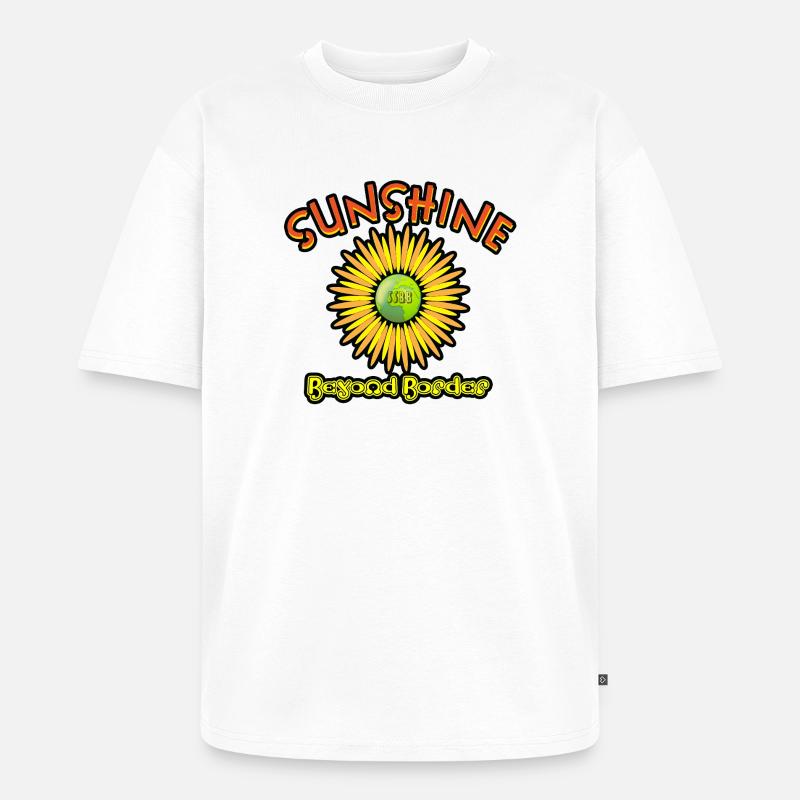 Sunshine Beyond Borders T-Shirt-Design - Unisex Premium Oversized Bio T-Shirt - Weiß