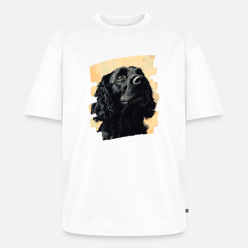 Cocker Spaniel - Unisex Premium Oversized Bio T-Shirt - Weiß