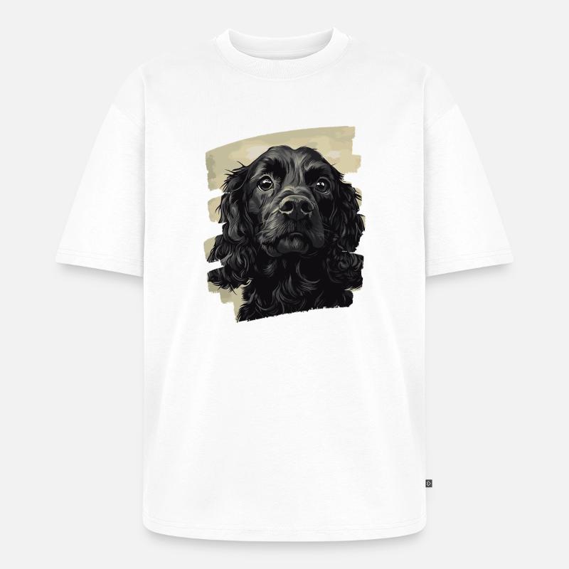 Cocker Spaniel - Unisex Premium Oversized Bio T-Shirt - Weiß