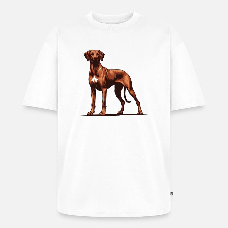 Rhodesian Ridgeback - Unisex Premium Oversized Bio T-Shirt - Weiß
