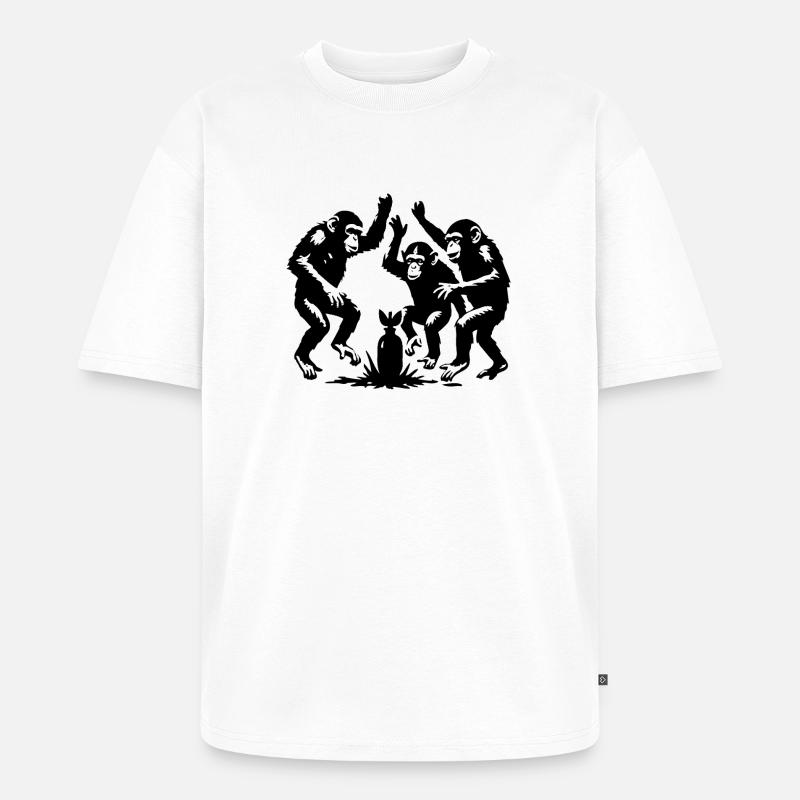 The Money Danc, themonkeydance.de, Affentanz - Unisex Premium Oversized Bio T-Shirt - Weiß