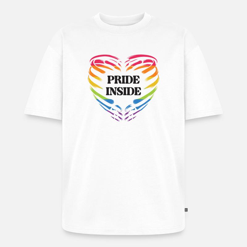 LGBT Pride Monat - Pride Inside - Unisex Premium Oversized Bio T-Shirt - Weiß