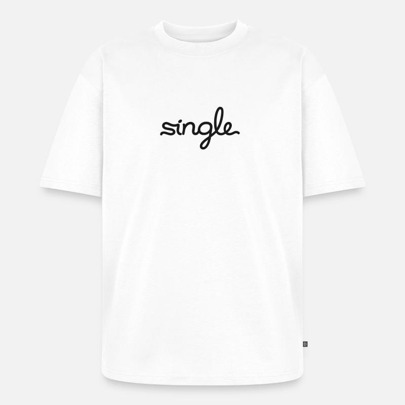 Single - Unisex Premium Oversized Bio T-Shirt - Weiß