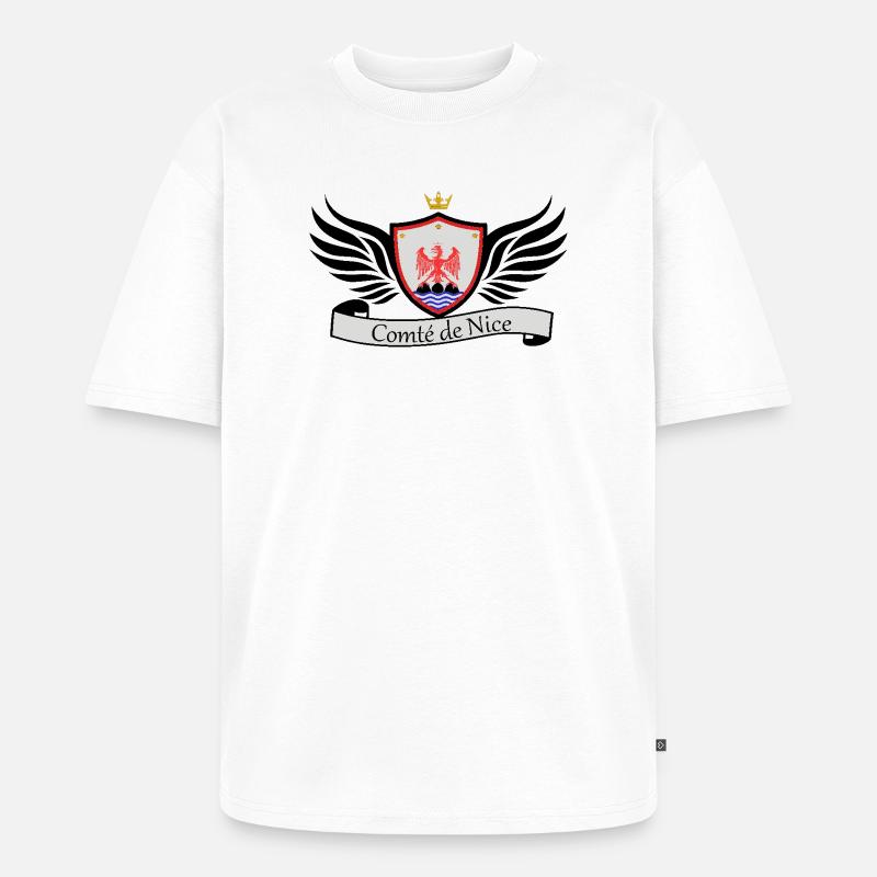 Grafschaft Nizza - Unisex Premium Oversized Bio T-Shirt - Weiß