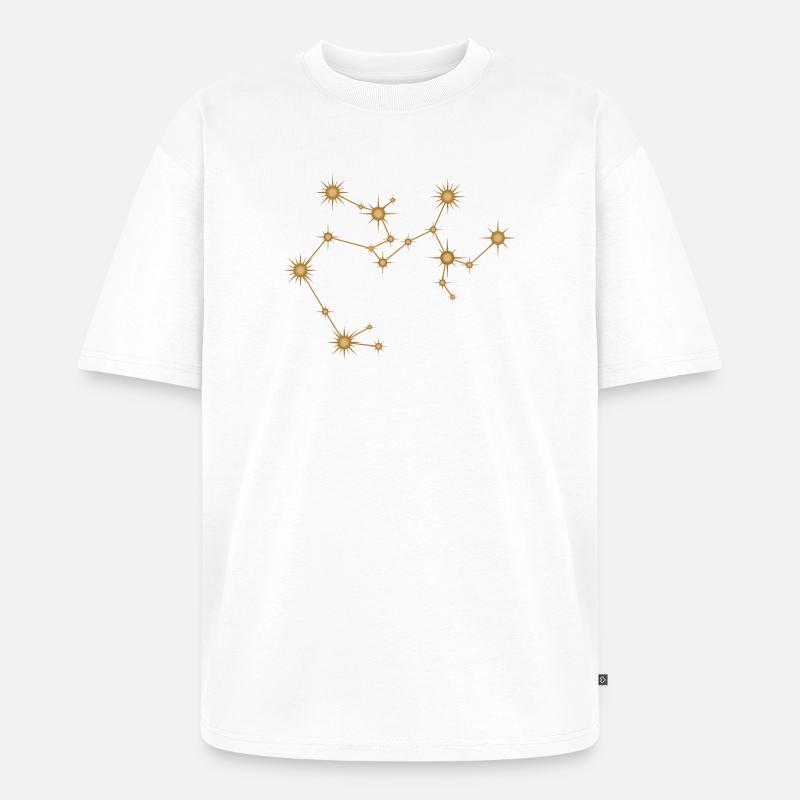 Sternbild Schütze Sternzeichen Sternzeichen - Unisex Premium Oversized Bio T-Shirt - Weiß