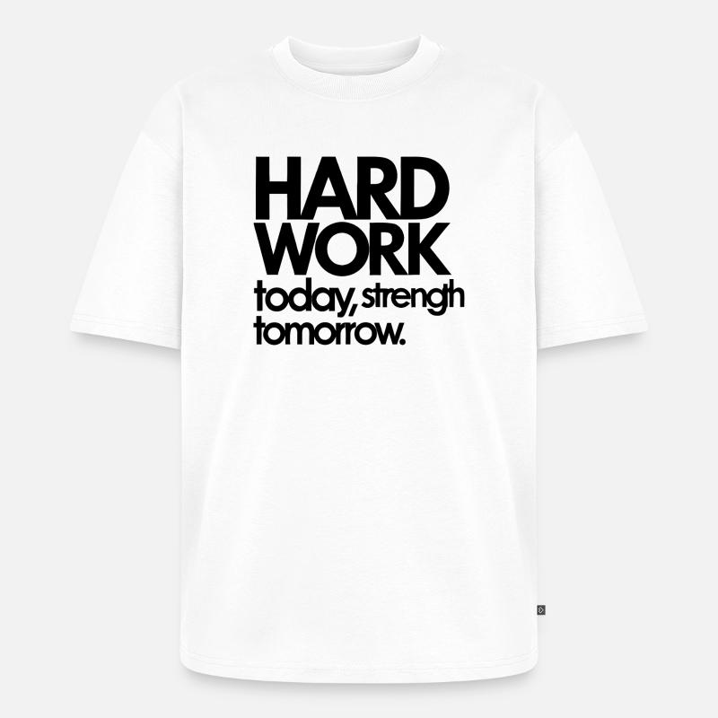 Abstraktes geometrisches Muster auf dunklem Hintergrund - Unisex Premium Oversized Bio T-Shirt - Weiß