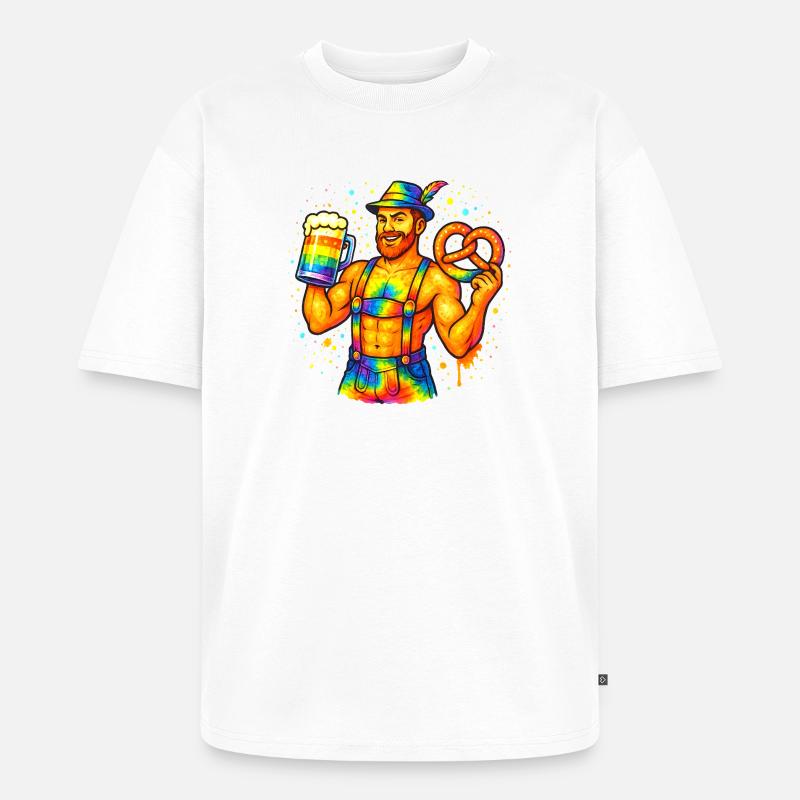 Fierté bavaroise - T-shirt Premium bio oversize Unisexe - blanc