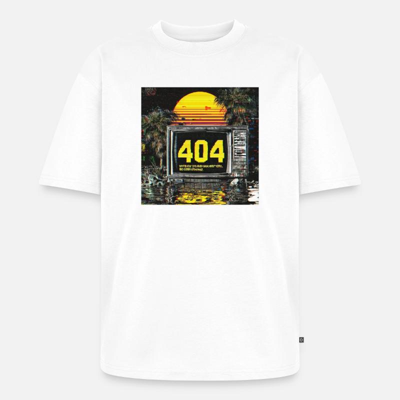 Error 404 – Motivation not found - Unisex Premium Oversized Bio T-Shirt - Weiß