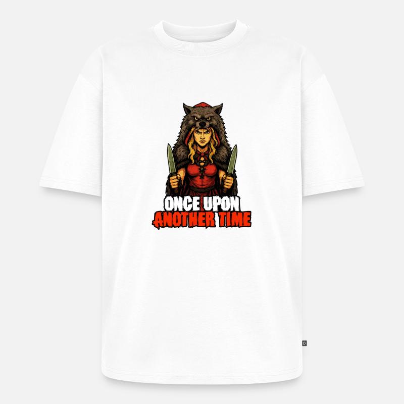 Es war einmal – Rotkäppchen – Humor - Unisex Premium Oversized Bio T-Shirt - Weiß