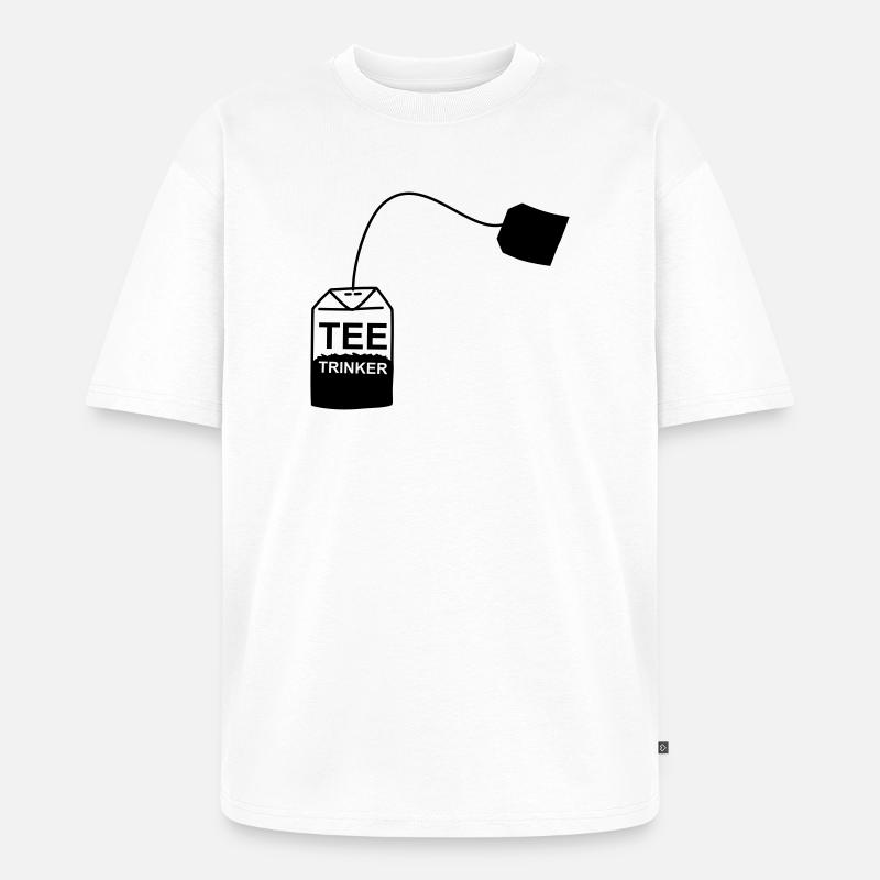 Tee_Kaffee_Earl_Grey_Teetrinker_Teesorten - Unisex Premium Oversized Bio T-Shirt - Weiß