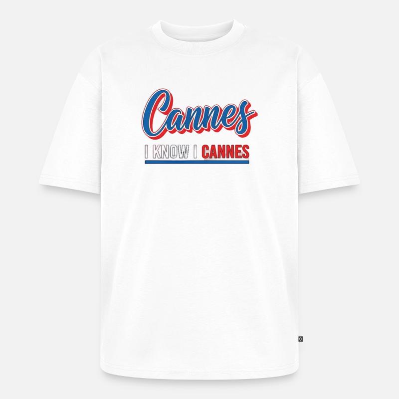I know I Cannes Retro Design - Unisex Premium Oversized Bio T-Shirt - Weiß
