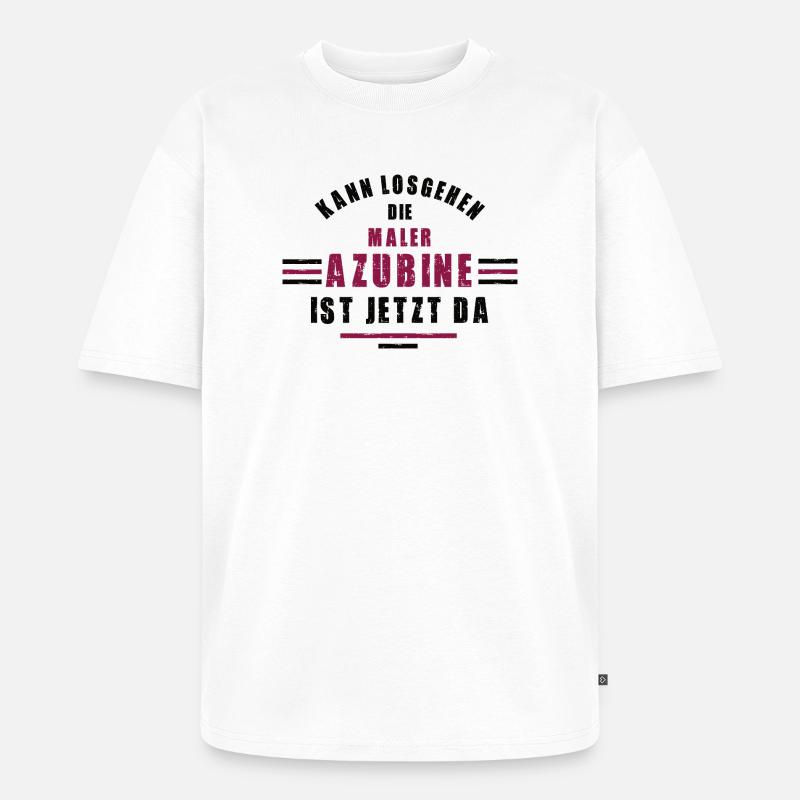 Trainee painter apprenticeship training painter - Unisex Premium Oversized Organic T-Shirt - white