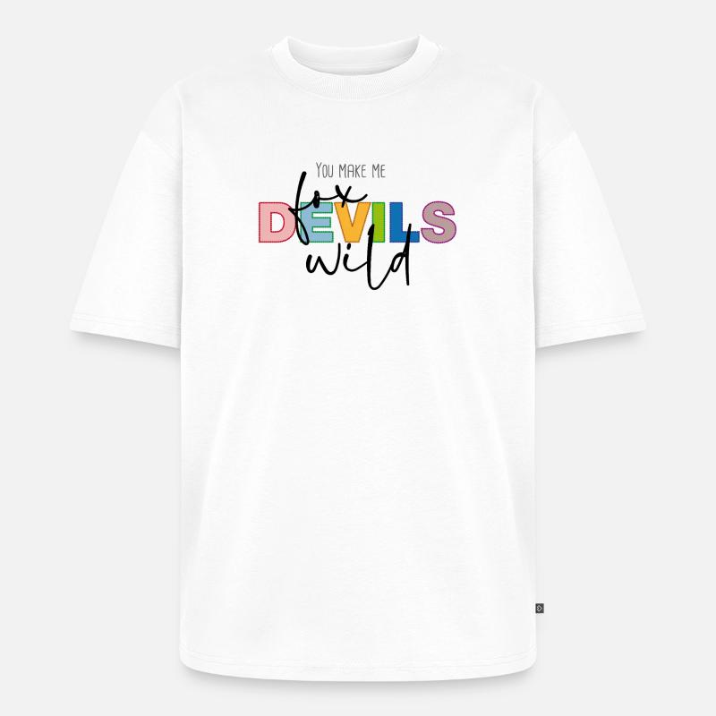 You make me fox devils wild - Unisex Premium Oversized Bio T-Shirt - Weiß