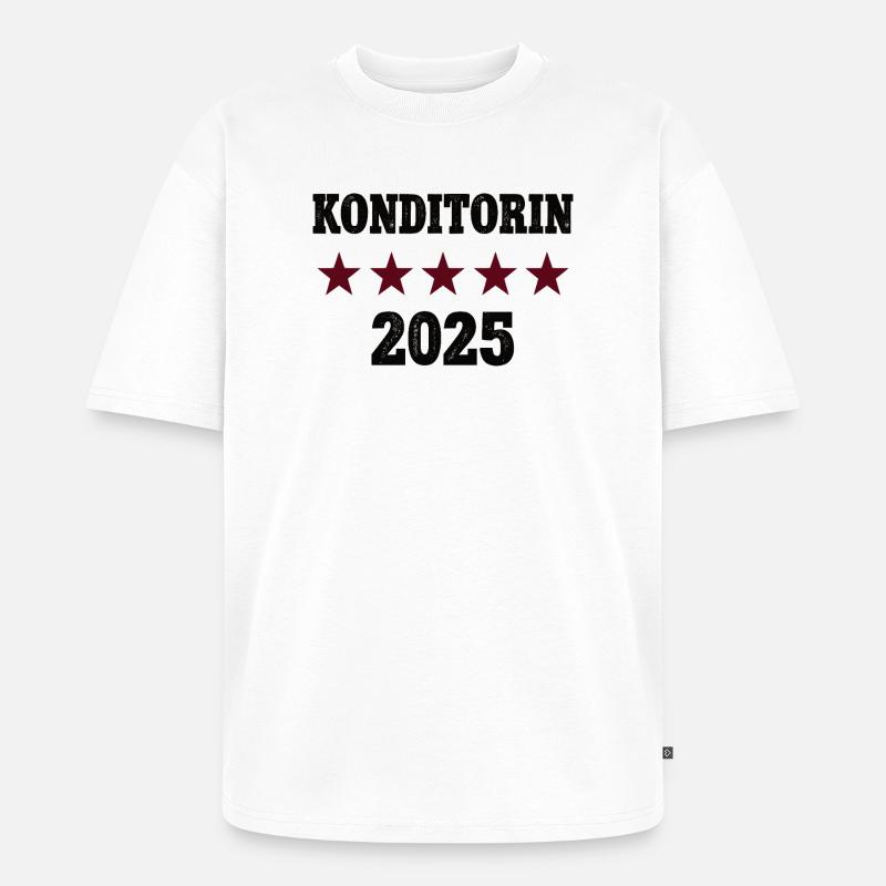 2025 Confectioner Profession Completion Apprenticeship Passed - Unisex Premium Oversized Organic T-Shirt - white