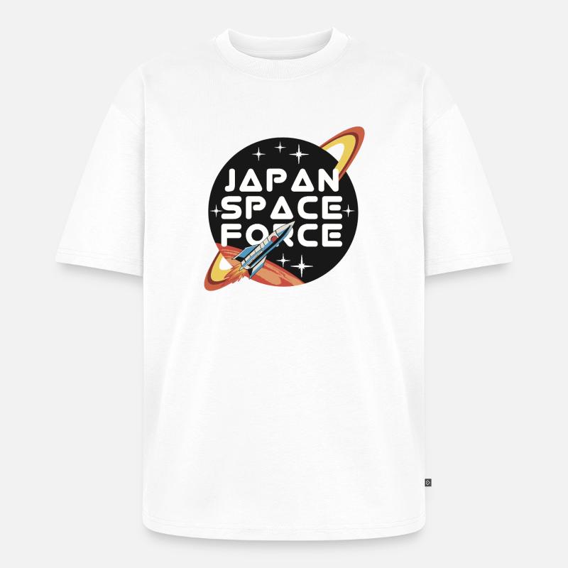 Japan Space Force Retro Logo - Unisex Premium Oversized Bio T-Shirt - Weiß