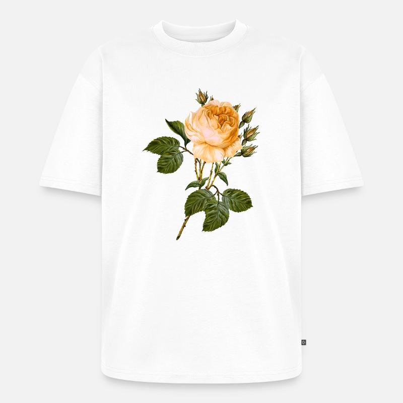Blume - Unisex Premium Oversized Bio T-Shirt - Weiß