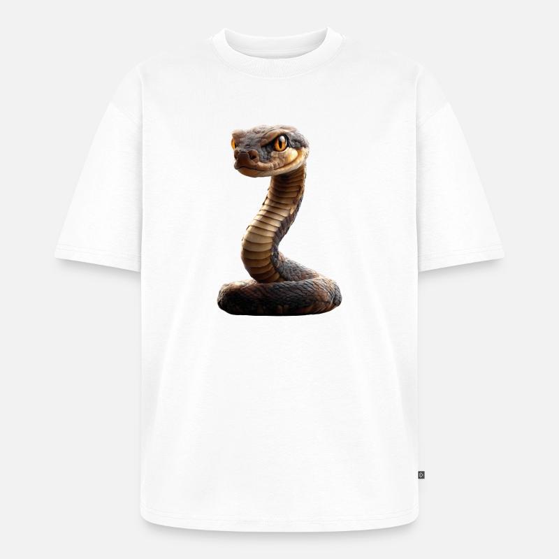 snake, python, cobra, rattlesnake, snakes - Unisex Premium Oversized Organic T-Shirt - white