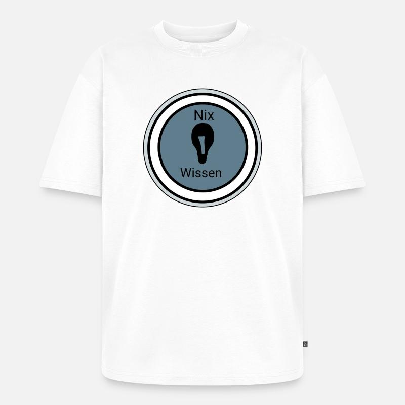 Abstrakte Farbexplosion auf Dunkelgrau - Unisex Premium Oversized Bio T-Shirt - Weiß