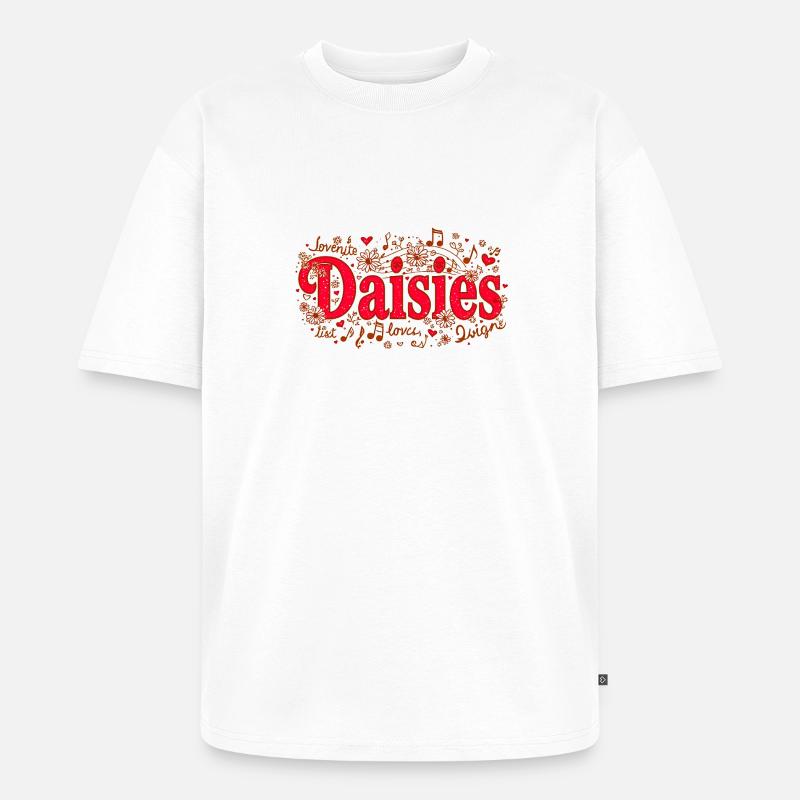 Conception de chansons de dames joyeuses - T-shirt Premium bio oversize Unisexe - blanc