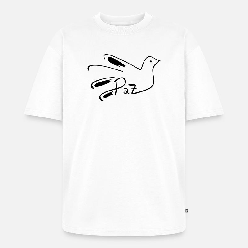 Bunte abstrakte Elemente für einzigartigen Stoff - Unisex Premium Oversized Bio T-Shirt - Weiß