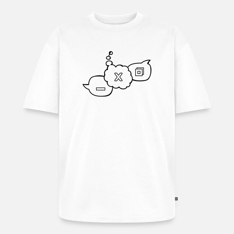 Computer speech bubbles - Unisex Premium Oversized Organic T-Shirt - white