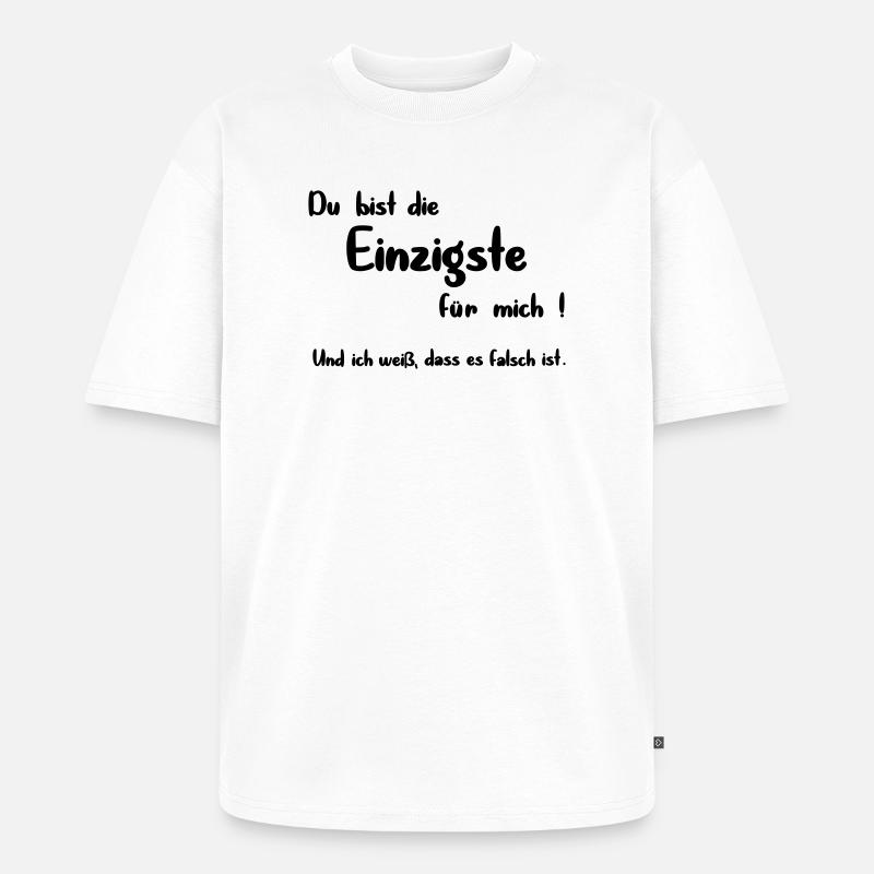 Die Einzigste - Unisex Premium Oversized Bio T-Shirt - Weiß