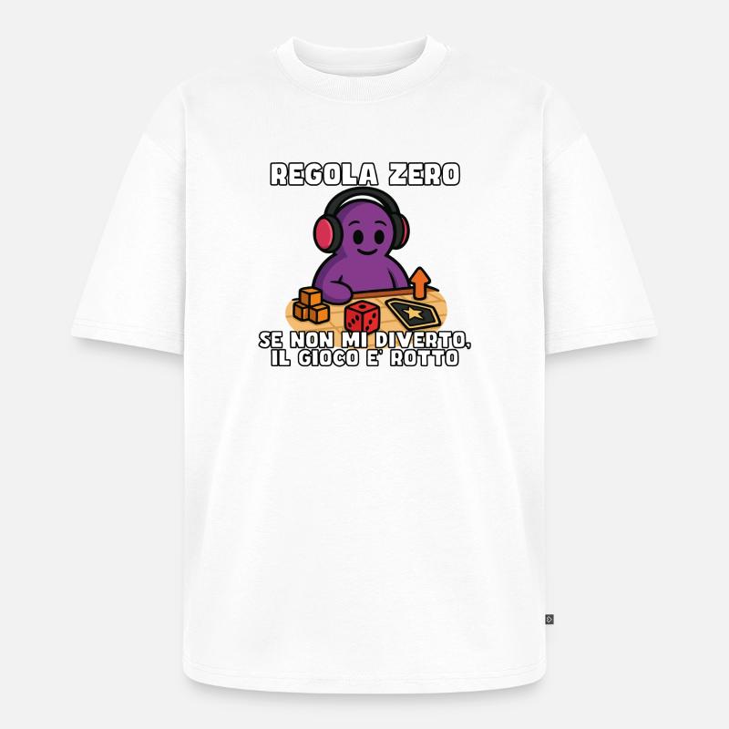 Regel Null: Spaß oder Trennung - Unisex Premium Oversized Bio T-Shirt - Weiß