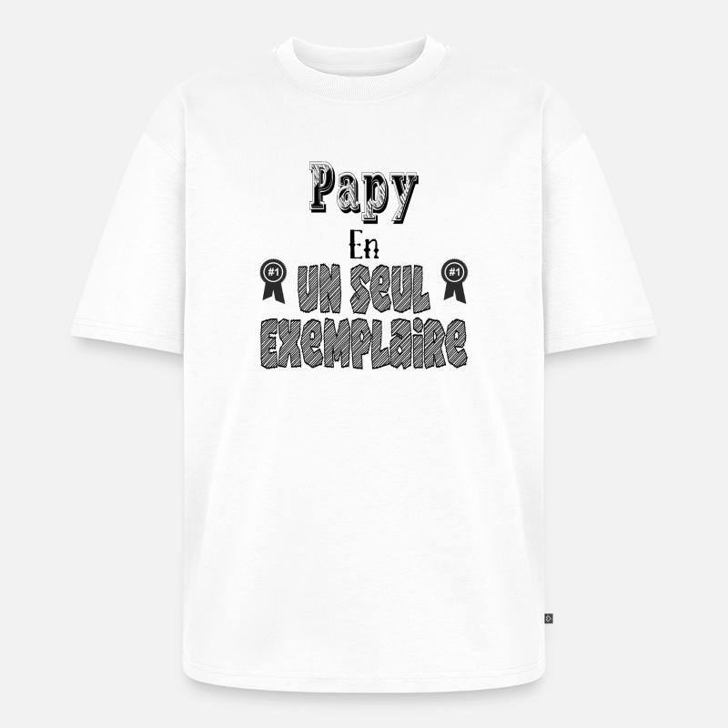 Opa in einer einzigen Kopie - Unisex Premium Oversized Bio T-Shirt - Weiß