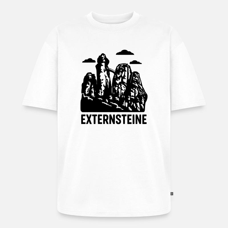 externsteine teutoburger wald - Unisex Premium Oversized Bio T-Shirt - Weiß