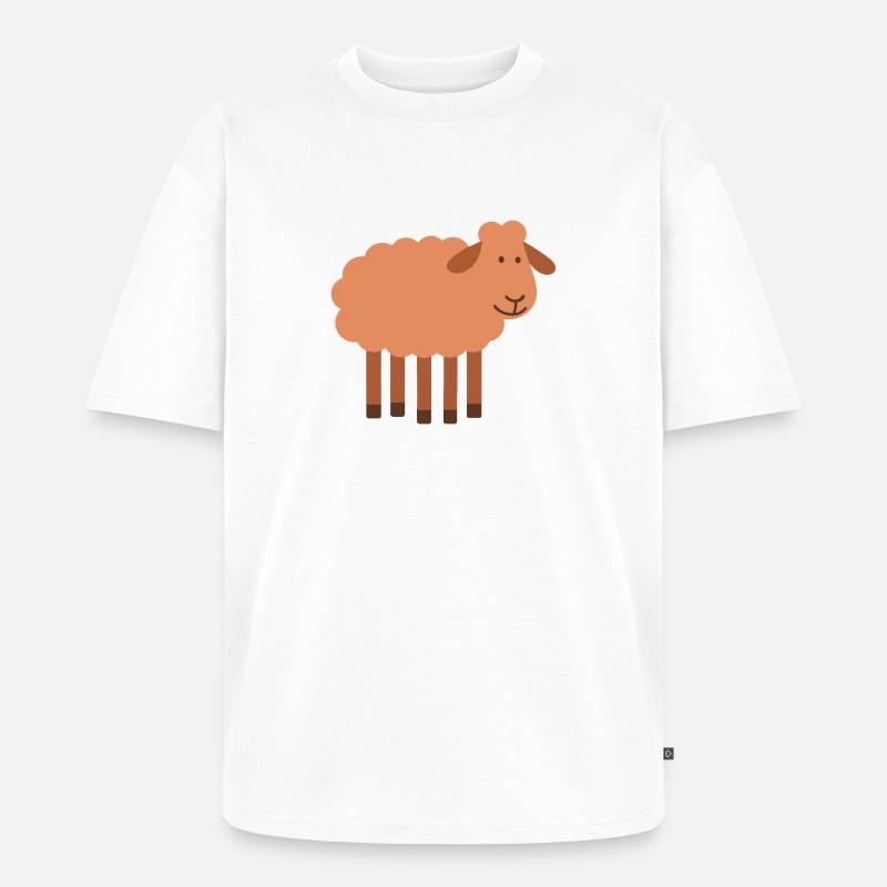 Schaf mit 5 Beinen seltene Perle - Unisex Premium Oversized Bio T-Shirt - Weiß