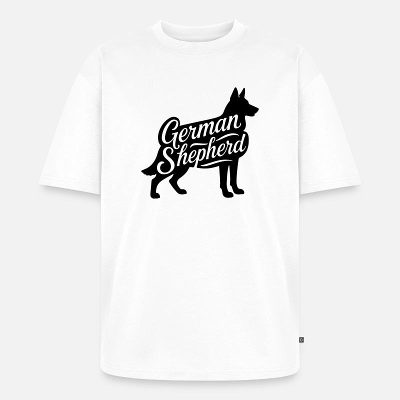 Schäferhund deutscher Schäferhund German shepherd - Unisex Premium Oversized Bio T-Shirt - Weiß