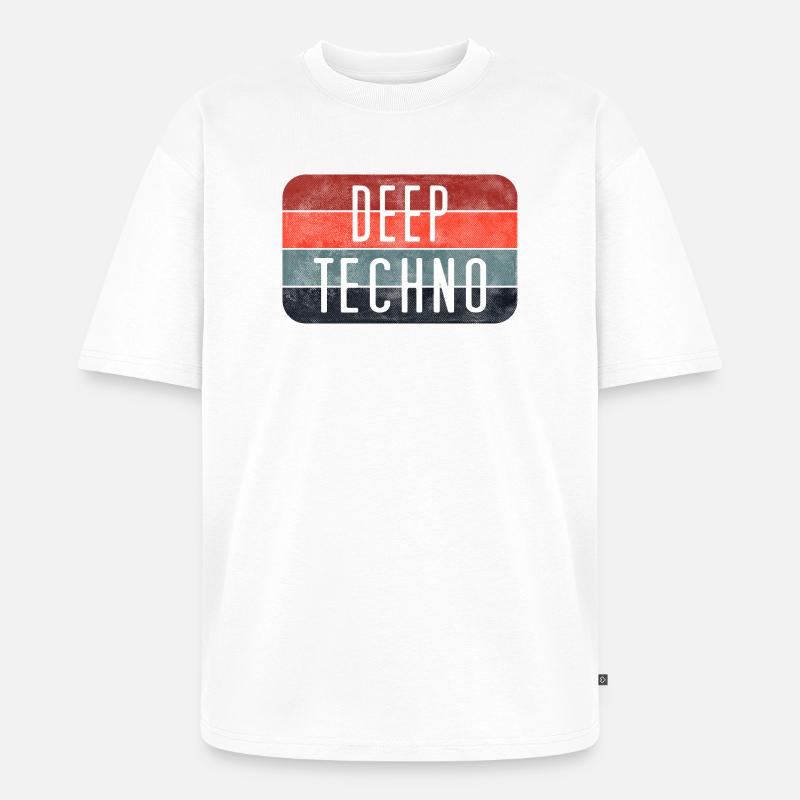 Deep Techno Gradient Stripes - Unisex Premium Oversized Organic T-Shirt - white