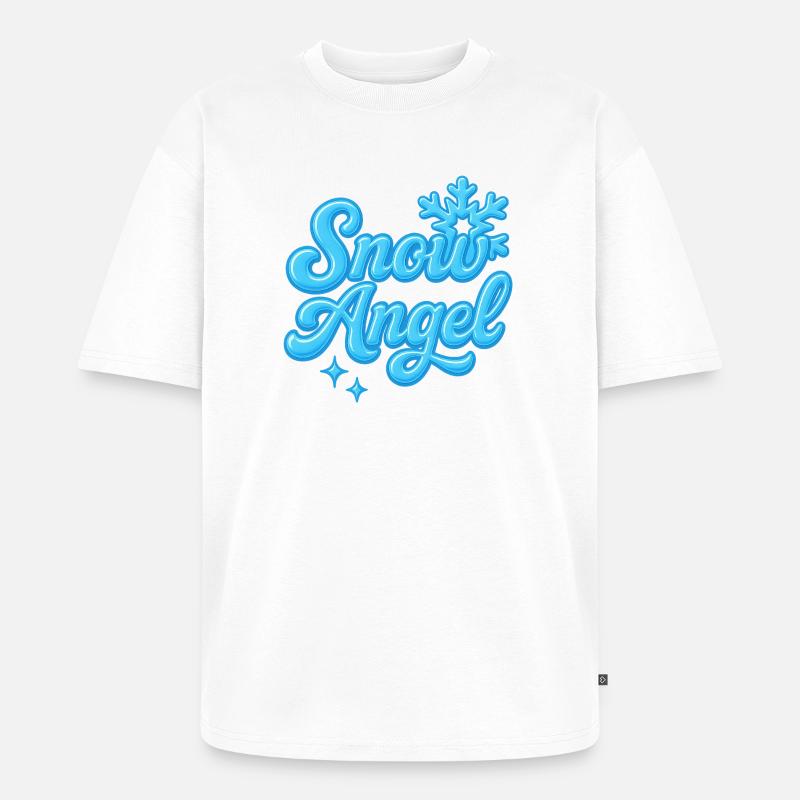 snow angle / y2k statement design  - Unisex Premium Oversized Bio T-Shirt - Weiß