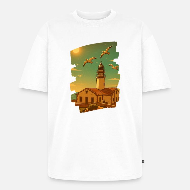 Far de Capdepera - Cala Ratjada - Unisex Premium Oversized Bio T-Shirt - Weiß