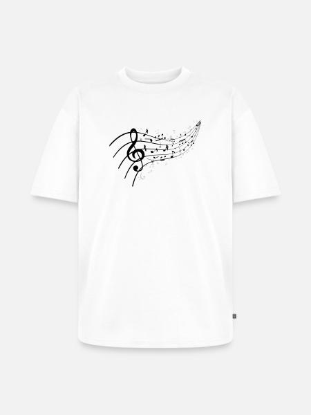 Black night with music knot - Unisex Premium Oversized Organic T-Shirt - white