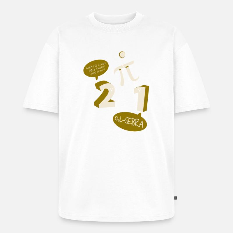 Math Math Math Teacher Mathematician - Unisex Premium Oversized Organic T-Shirt - white
