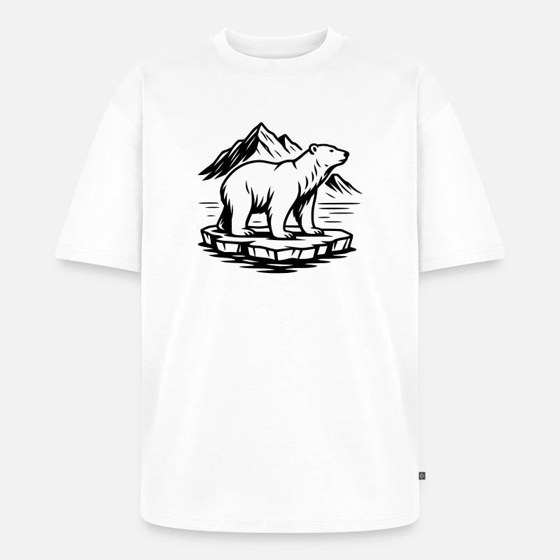 Eisbär - Unisex Premium Oversized Bio T-Shirt - Weiß