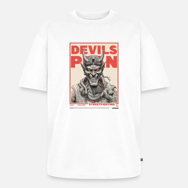 Devils Plan - Unisex Premium Oversized Bio T-Shirt - Weiß