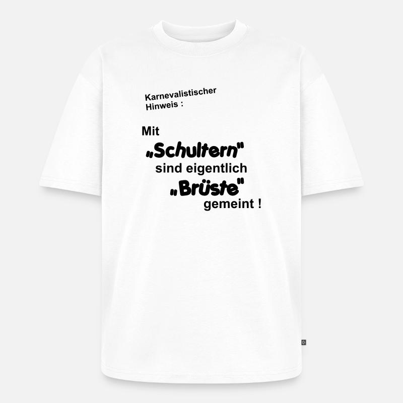 Note de carnaval - T-shirt Premium bio oversize Unisexe - blanc