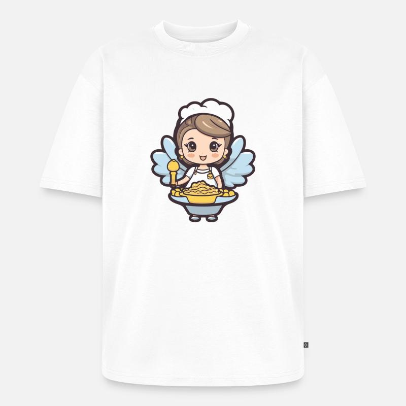 Fee Backen Backfee Kochen - Unisex Premium Oversized Bio T-Shirt - Weiß
