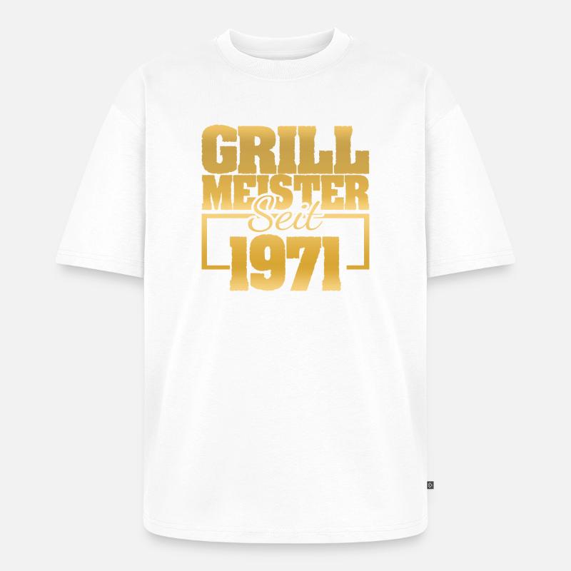 Grillen 1 - Unisex Premium Oversized Bio T-Shirt - Weiß