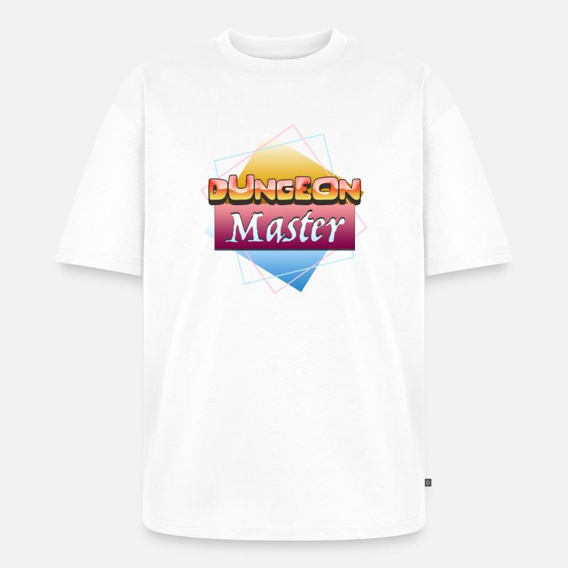 Retro Dungeon Masters Game Design Master - Unisex Premium Oversized Organic T-Shirt - white