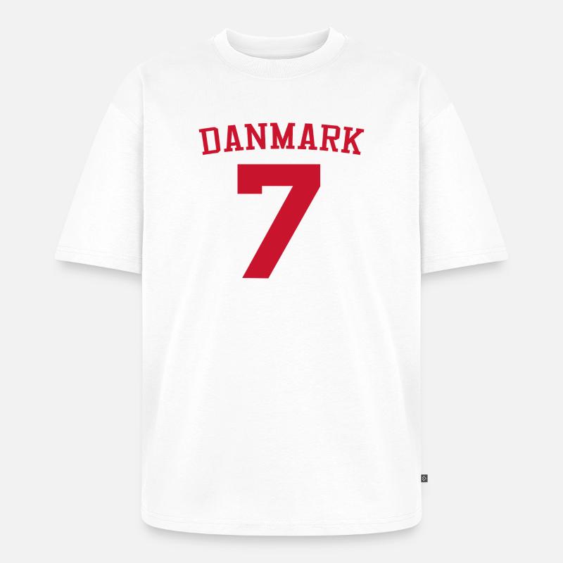 Conception de Denmark 7 Sport - T-shirt Premium bio oversize Unisexe - blanc