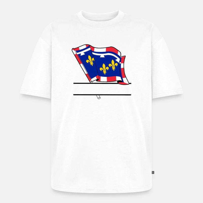 Schreibraum Centre-Val de Loire - Unisex Premium Oversized Bio T-Shirt - Weiß
